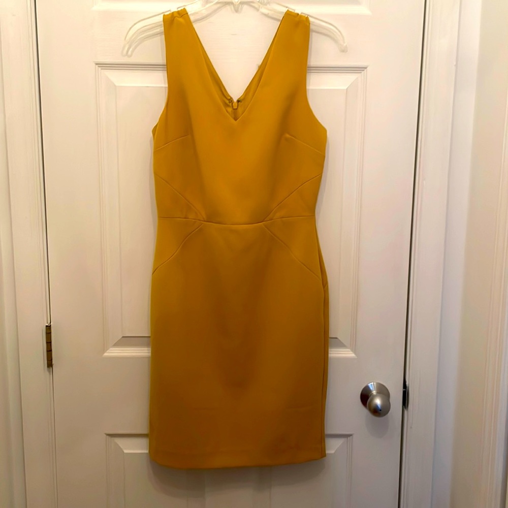 Mustard Color Banana Republic Dress Sleeveless V - Neck